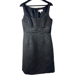 Badgley Mischka Metallic Brocade Evening Cocktail Dress size 8 Party Formal